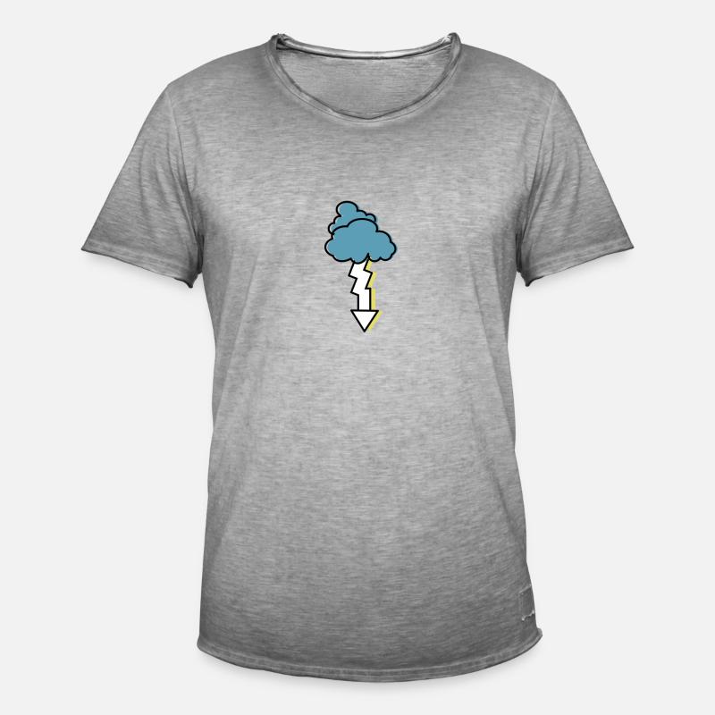 Gewitter - Männer Vintage T-Shirt - Vintage Grau