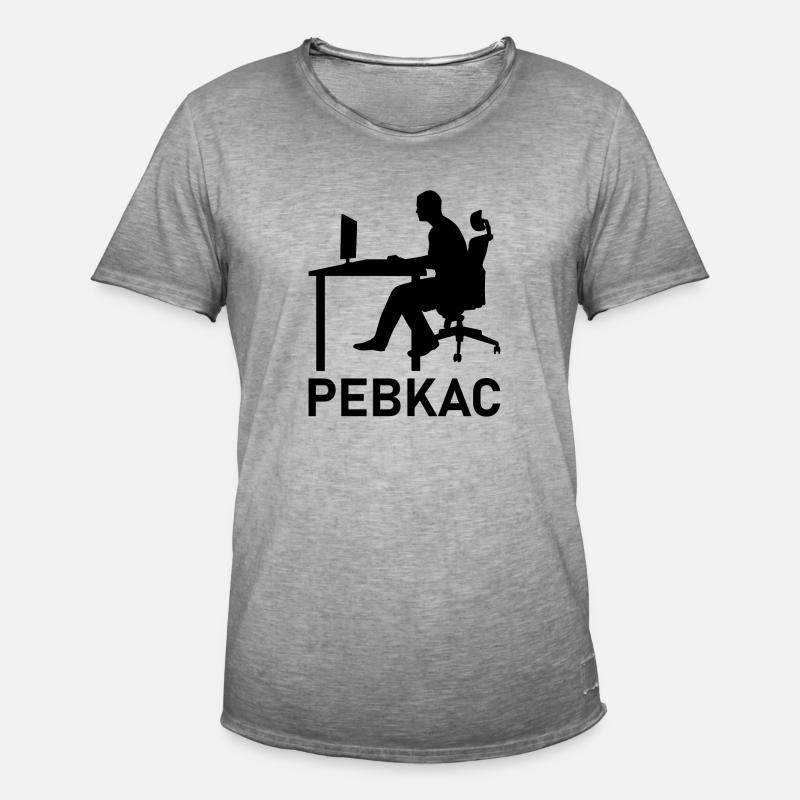 Pebkac Programming Computer Science Gift - Men's Vintage T-Shirt - vintage grey