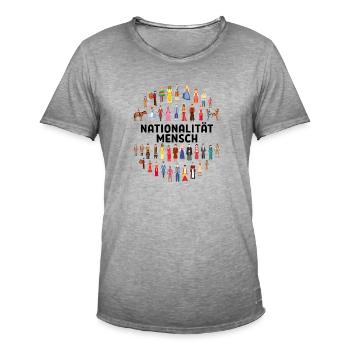 Nationalität mensch Rassismus Menschenrechte - Männer Vintage T-Shirt - Vintage Grau - Vorne