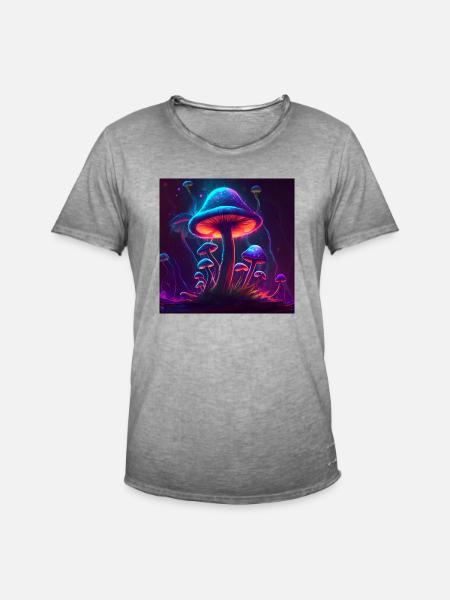 Pilz4 - Männer Vintage T-Shirt - Vintage Grau