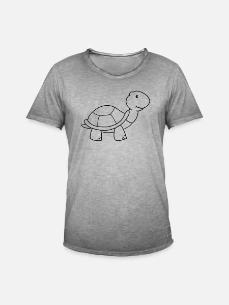 turtle - Men's Vintage T-Shirt - vintage grey