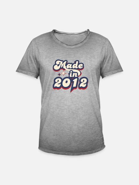 Made in 2012 retro - Men's Vintage T-Shirt - vintage grey