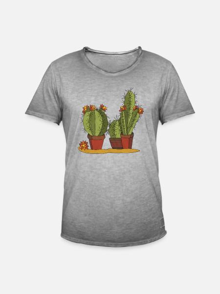 Blumen - Männer Vintage T-Shirt - Vintage Grau