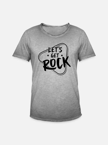 Let´s get Rocked - Männer Vintage T-Shirt - Vintage Grau