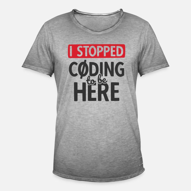 Software Ingenieur Informatiker Programmierer - Männer Vintage T-Shirt - Vintage Grau