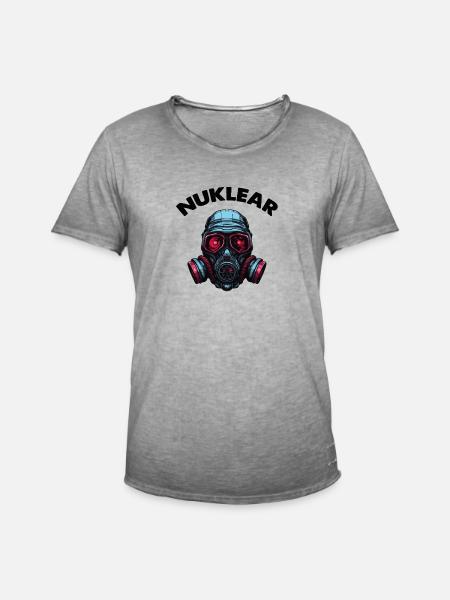 Gas mask - Men's Vintage T-Shirt - vintage grey