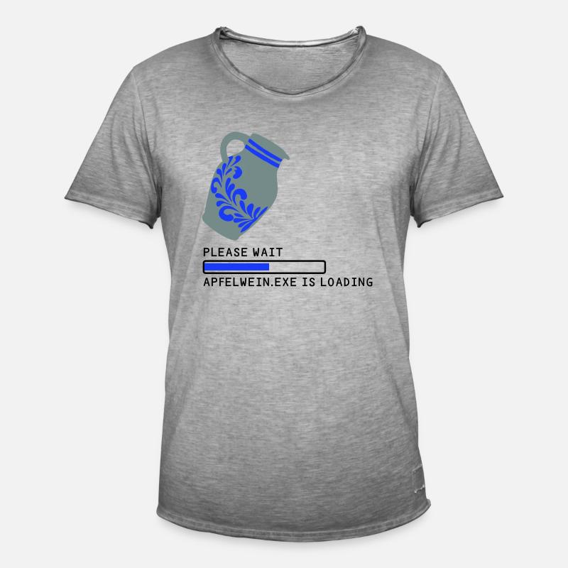 PLEASE WAIT Apfelwein is Loading... - Männer Vintage T-Shirt - Vintage Grau
