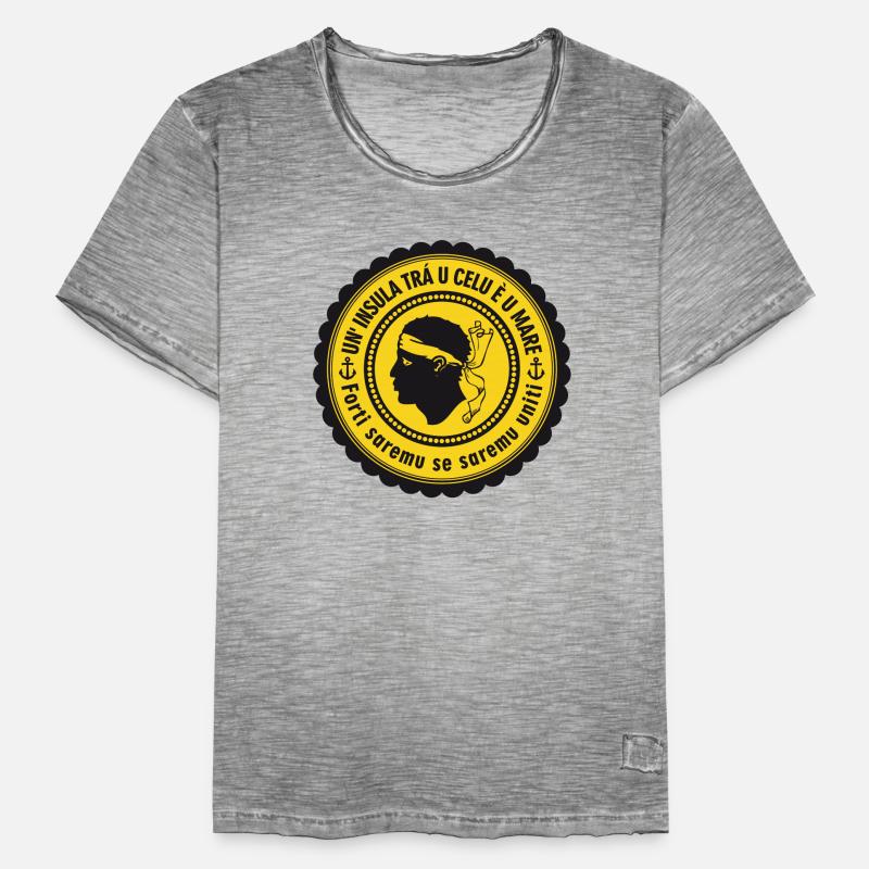 CORSE : UN' INSULA TRÁ U CELU È U MARE PATCH T-shirt vintage Homme