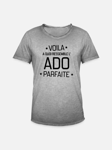 adolescent / enfant / ado / adolescente - T-shirt vintage Homme - vintage gris