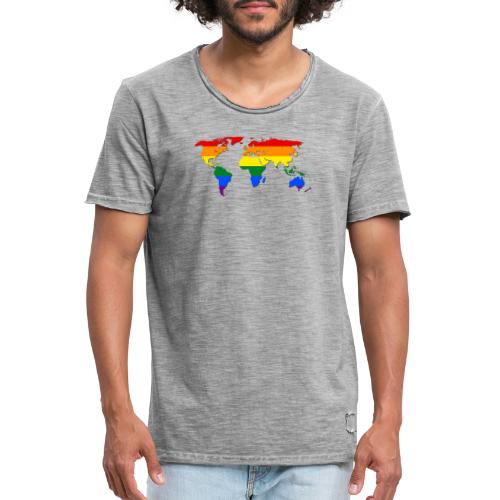 RAINBOW WORLD - LOVE Is LOVE - GAYPRIDE - Männer Vintage T-Shirt