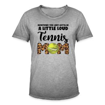 Tennis Mama Tennisspiel Tennis Geschenk - Männer Vintage T-Shirt - Vintage Grau - Vorne - Jose (178cm)