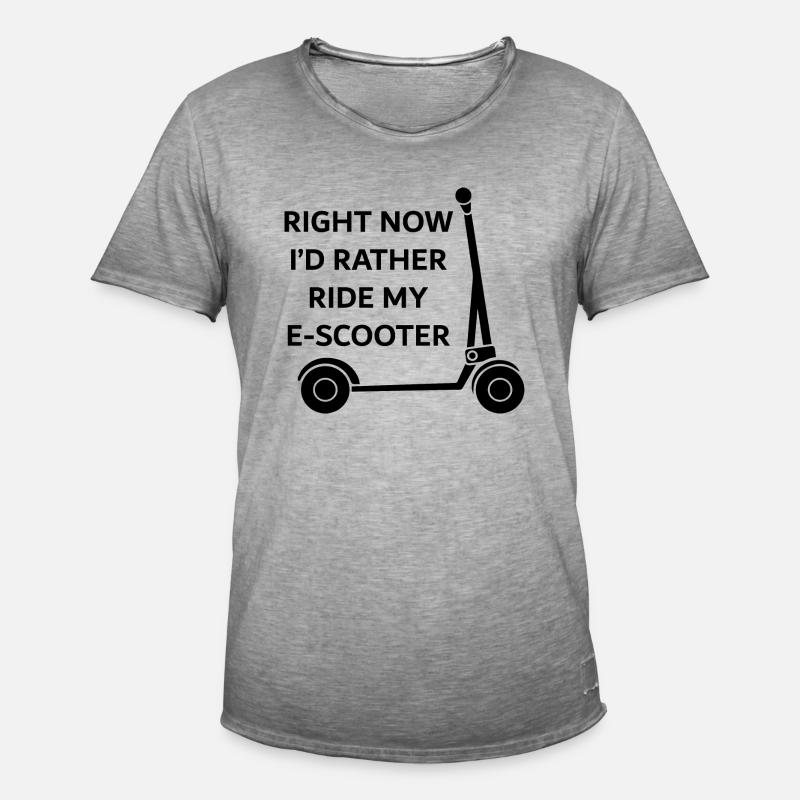 E-Scooter E-Roller Scooter - Männer Vintage T-Shirt - Vintage Grau