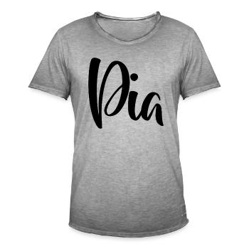Name - Pia - Männer Vintage T-Shirt - Vintage Grau - Vorne