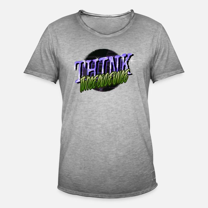 admin computer programming - Männer Vintage T-Shirt - Vintage Grau