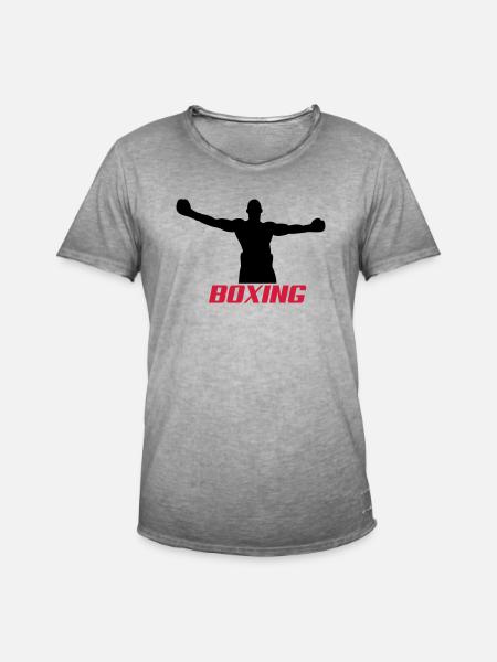 boxing2 - Männer Vintage T-Shirt - Vintage Grau