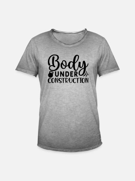 21 body under construction - Men's Vintage T-Shirt - vintage grey