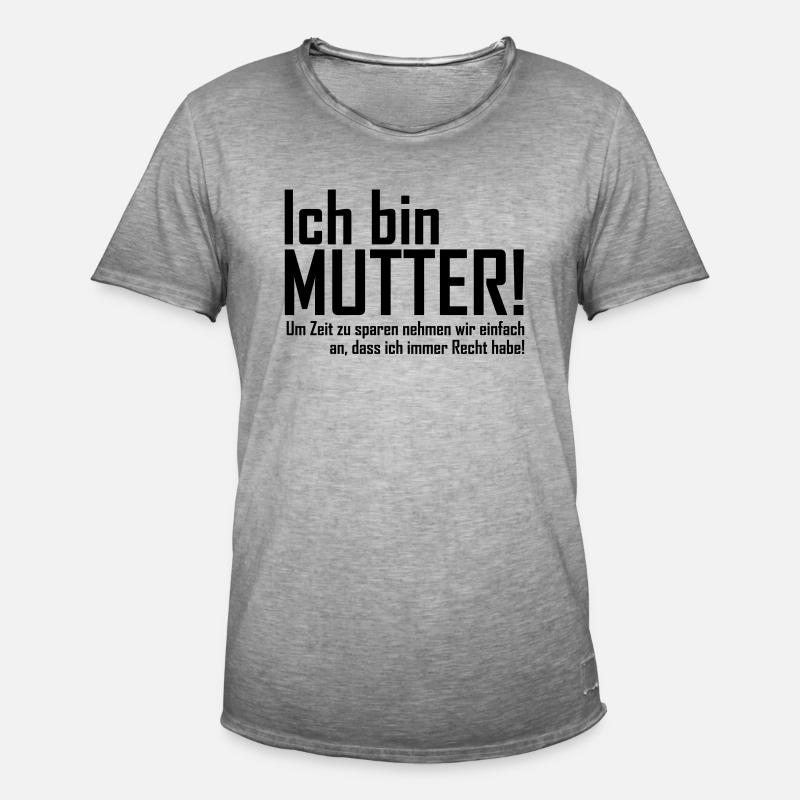 ich bin mutter - Männer Vintage T-Shirt - Vintage Grau