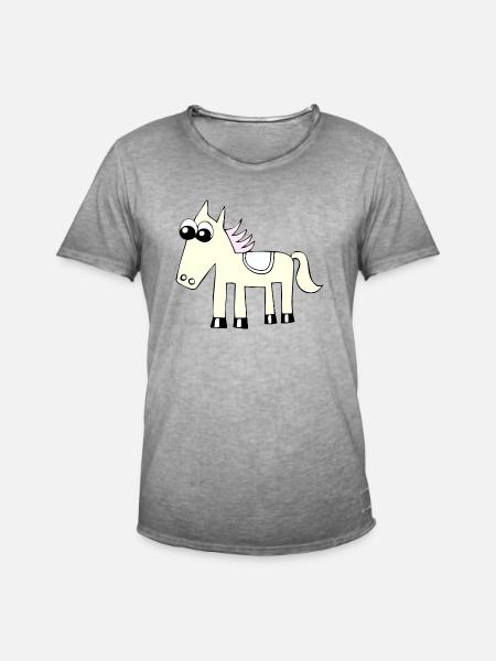 Pferd / Färt - Männer Vintage T-Shirt - Vintage Grau