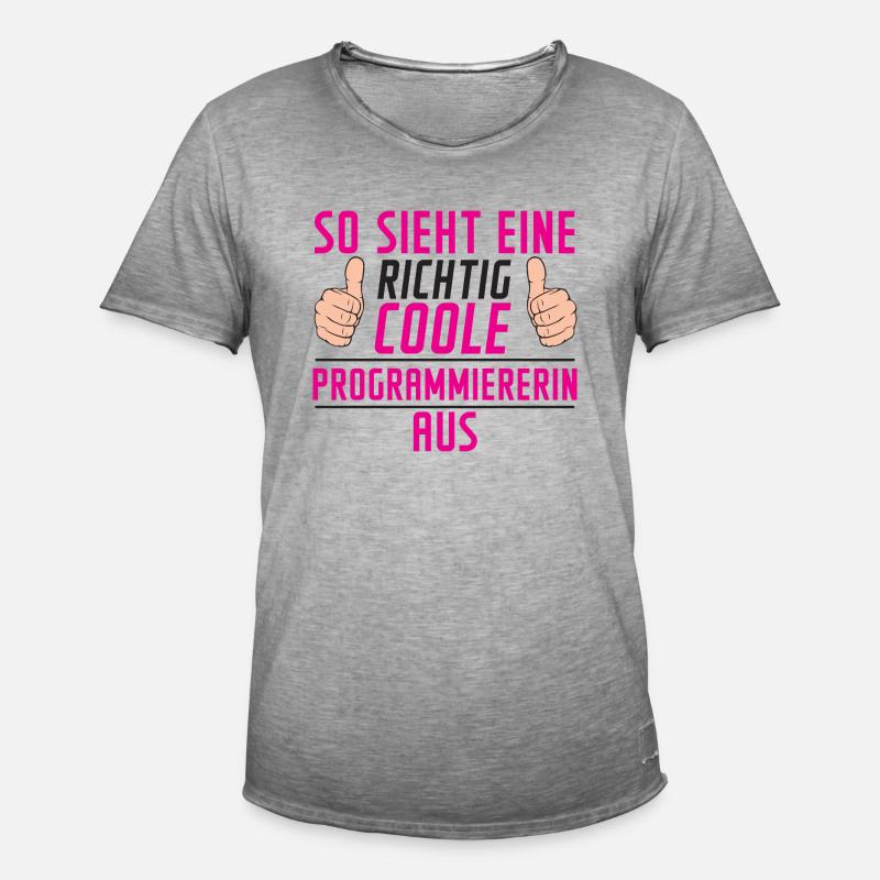 Programmiererin | Software Entwickler | | Spruch - Männer Vintage T-Shirt - Vintage Grau