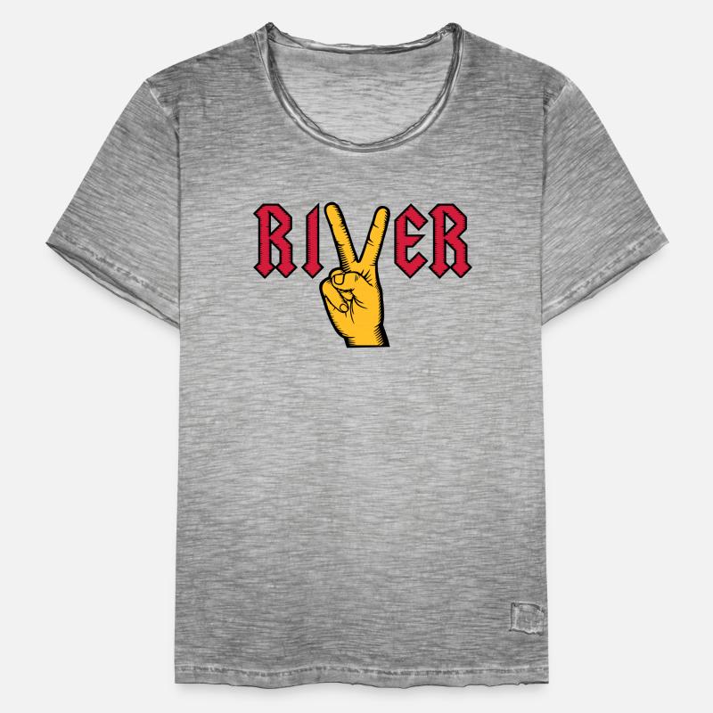 Fleuve Viktory main multicolore T-shirt vintage Homme