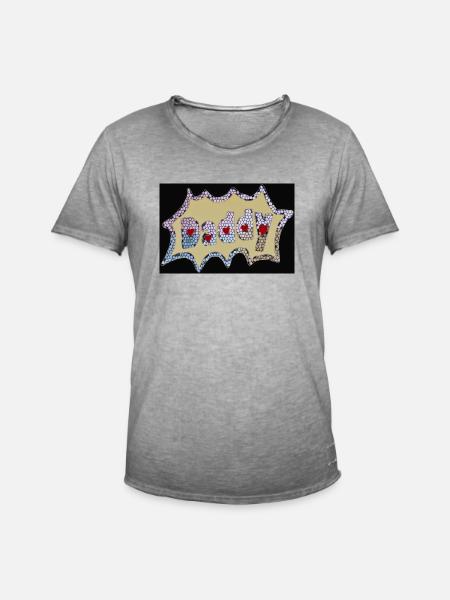 Herzddy - Männer Vintage T-Shirt - Vintage Grau