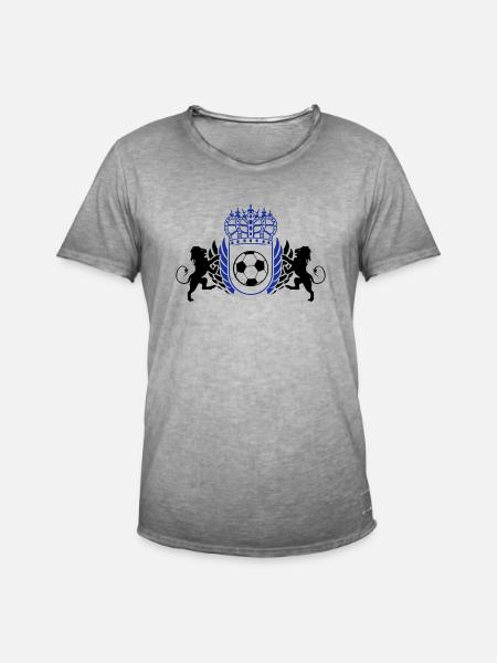 fussball_wappen_02 - Männer Vintage T-Shirt - Vintage Grau