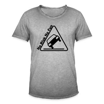 Ingen risk Inget kul - Vintage-T-shirt herr - vintagegrå - Fram - Jose (178cm)