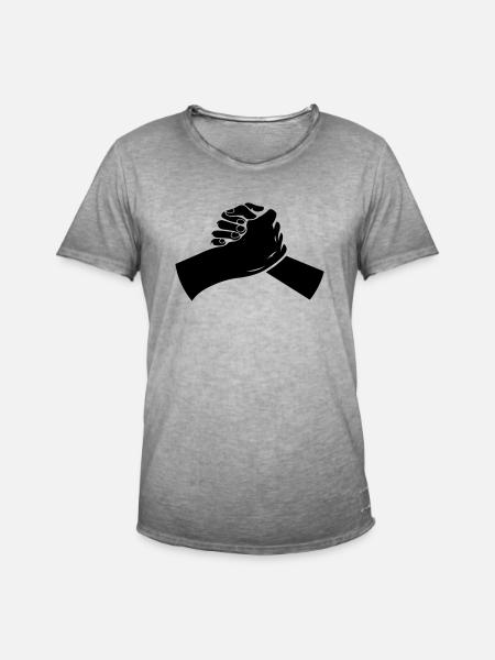 mains 01 - T-shirt vintage Homme - vintage gris