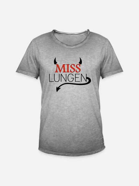Miss lungen - Männer Vintage T-Shirt - Vintage Grau