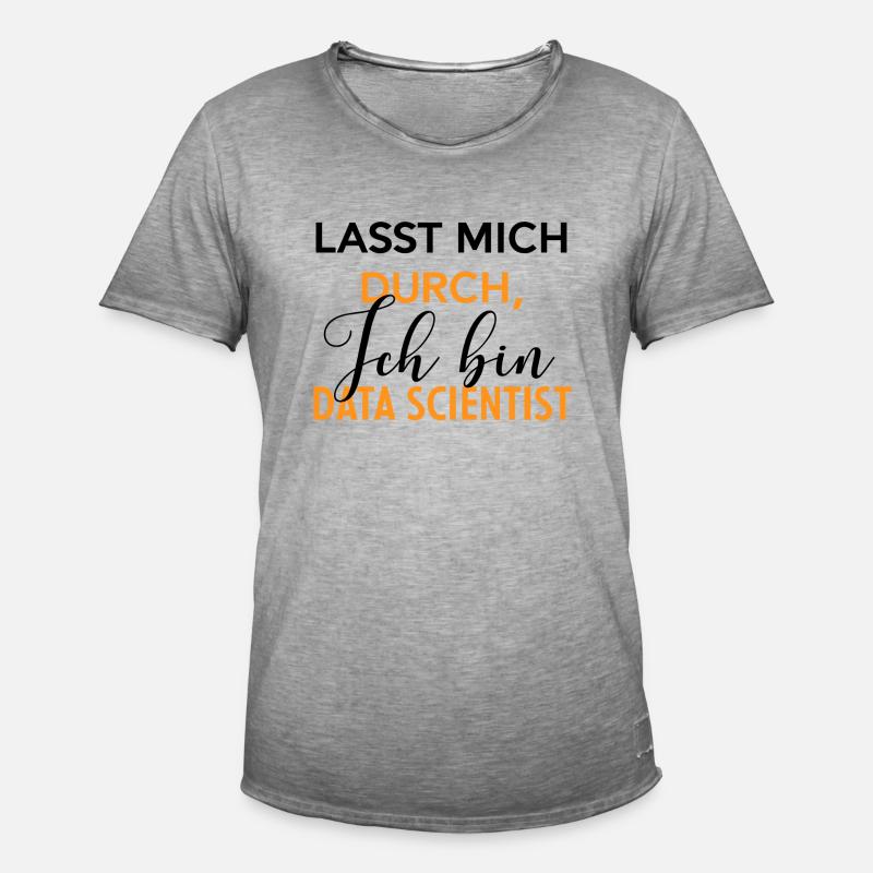 Data Scientist Datenanalyst Lustiges - Männer Vintage T-Shirt - Vintage Grau