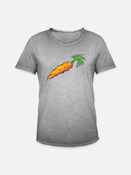Die Karotte - Männer Vintage T-Shirt - Vintage Grau
