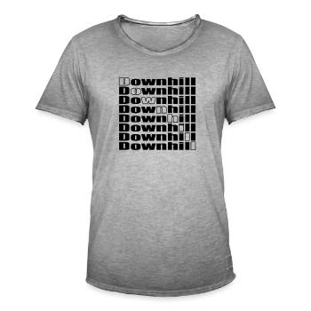 Fahrrad | MTB -"Downhill"- Mountainbike | Bike - Männer Vintage T-Shirt - Vintage Grau - Vorne - Jose (178cm)