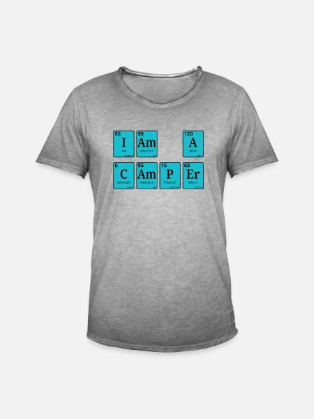I am a camper - Men's Vintage T-Shirt - vintage grey