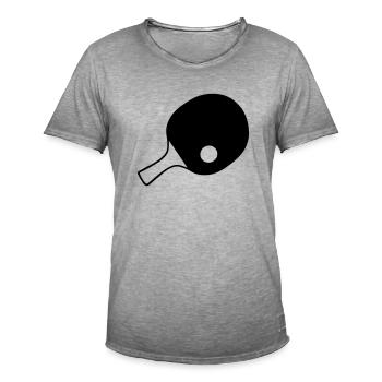 Raquettes de tennis de table, tennis de table - T-shirt vintage Homme - vintage gris - Devant - Jose (178cm)