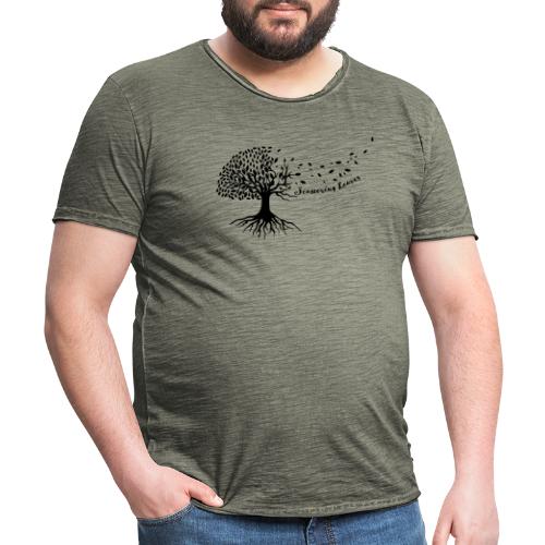 Scattering Leaves - Männer Vintage T-Shirt
