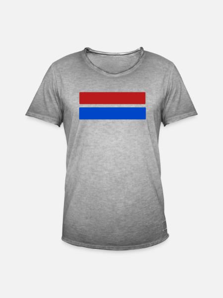 Red Blue - Männer Vintage T-Shirt - Vintage Grau