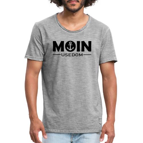 Moin Usedom - Anker (schwarze Schrift) - Männer Vintage T-Shirt