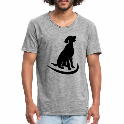 siluetta perro - Camiseta vintage hombre
