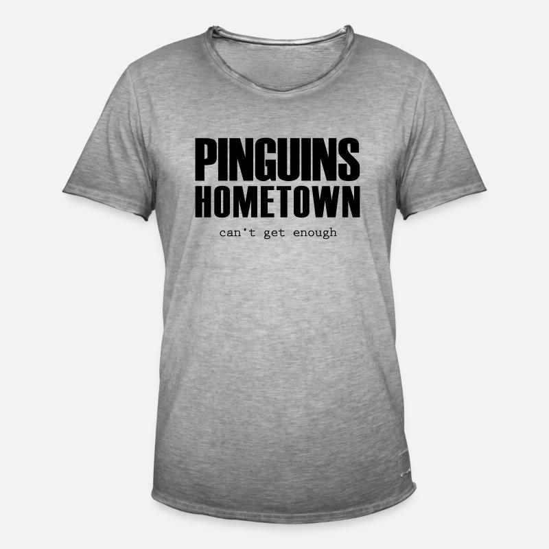 pinguins hometown - Männer Vintage T-Shirt - Vintage Grau