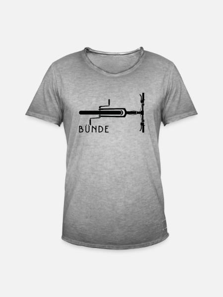 Fahrrad Bünde - Männer Vintage T-Shirt - Vintage Grau