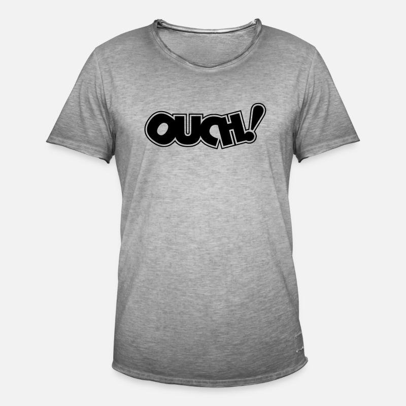 Comic Ouch Geschenk Geschenkidee - Männer Vintage T-Shirt - Vintage Grau