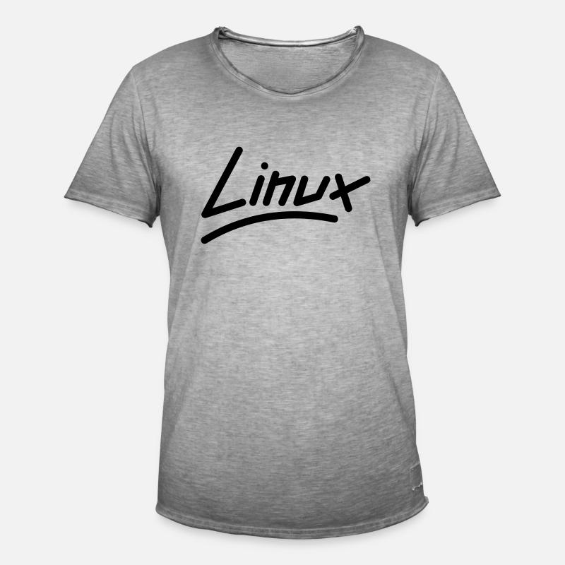 Linux - Vector - Men's Vintage T-Shirt - vintage grey