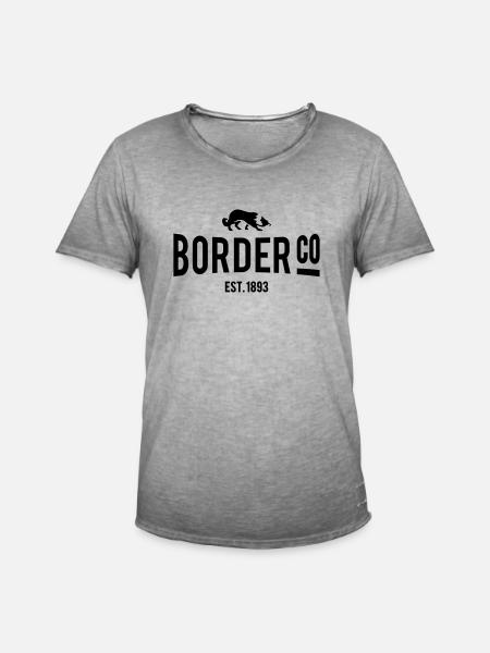 Border Co - T-shirt vintage Homme - vintage gris