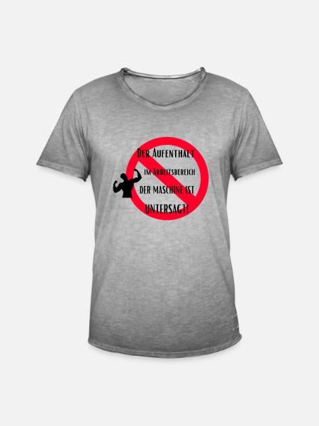 Restricted Zone Apparel - Männer Vintage T-Shirt - Vintage Grau