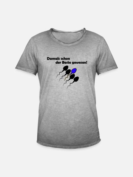Damals schon der Beste gewesen - Männer Vintage T-Shirt - Vintage Grau