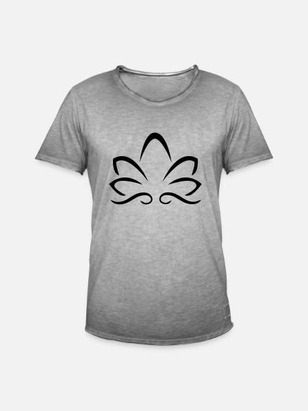 yoga - T-shirt vintage Homme - vintage gris
