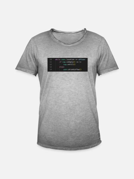 Lustiges Programmierer Büro Meme. - Männer Vintage T-Shirt - Vintage Grau