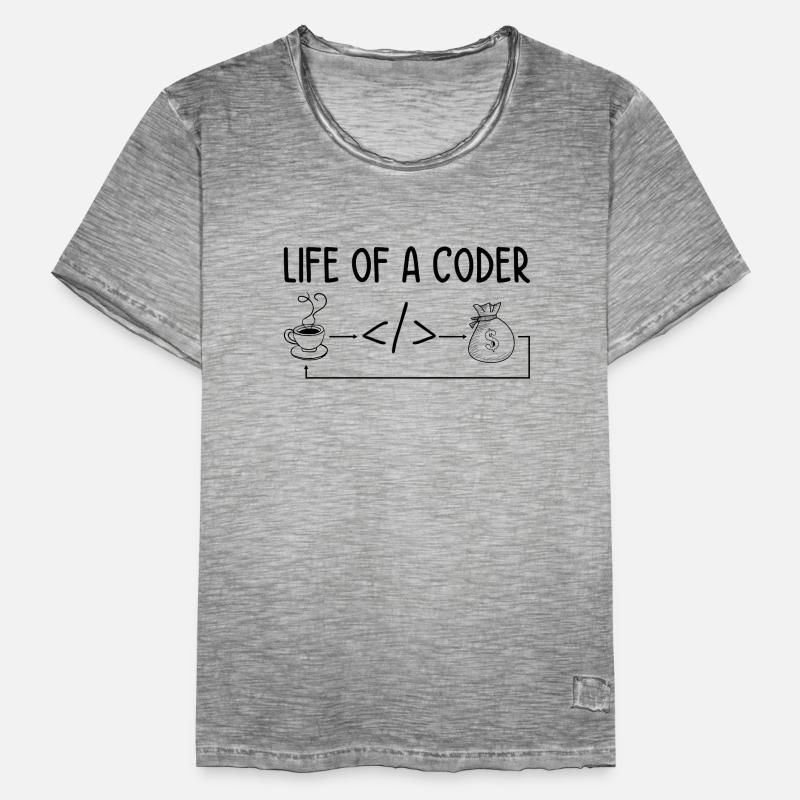 Life Of A Coder Software Developer Programmer Nerd Männer Vintage T-Shirt