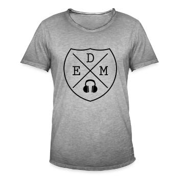 EDM Electro Techno Rave - Men's Vintage T-Shirt - vintage grey - Front - Jose (178cm)