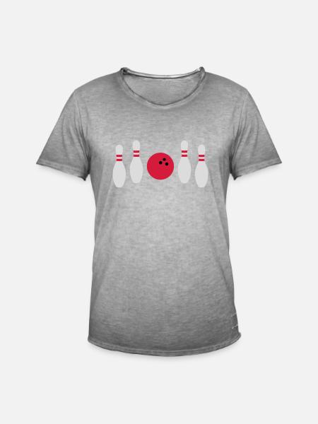 In between not hit bowling - Men's Vintage T-Shirt - vintage grey